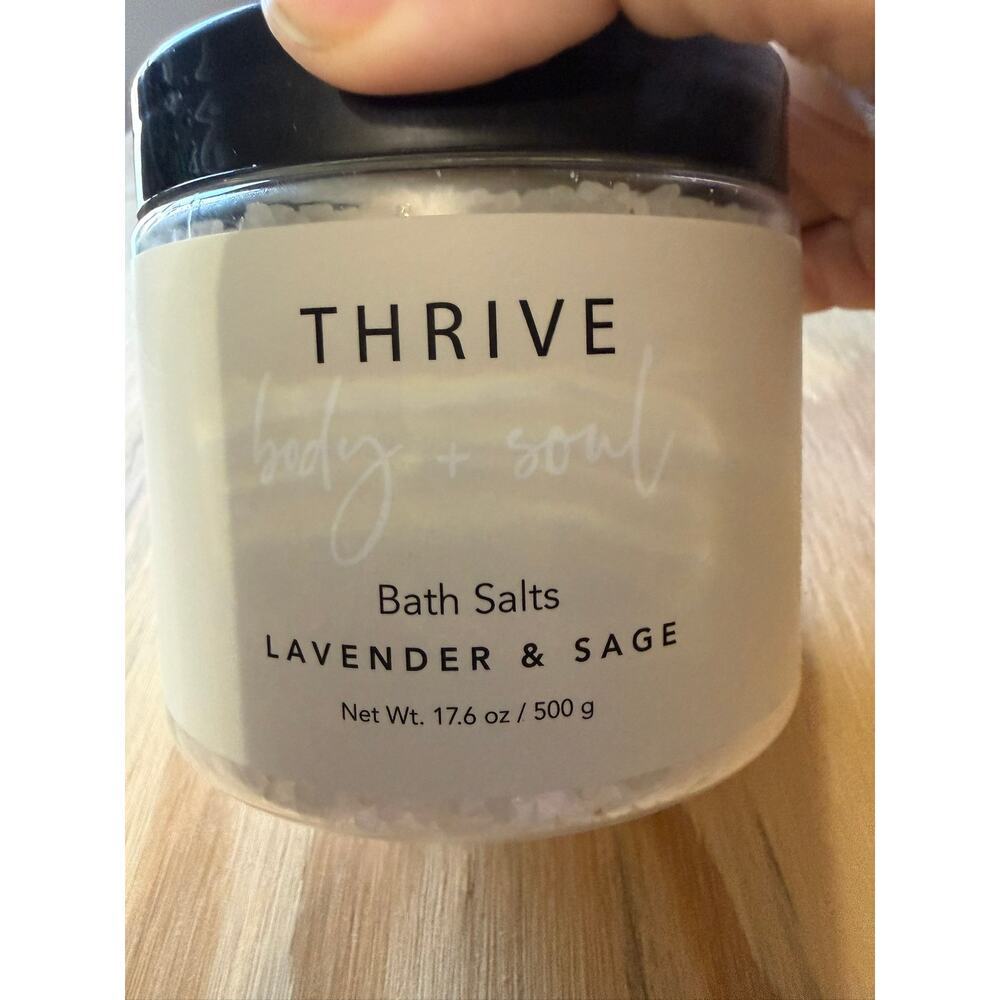 Thrive New Bath Salts Lavender and Sage Relaxation Self Care